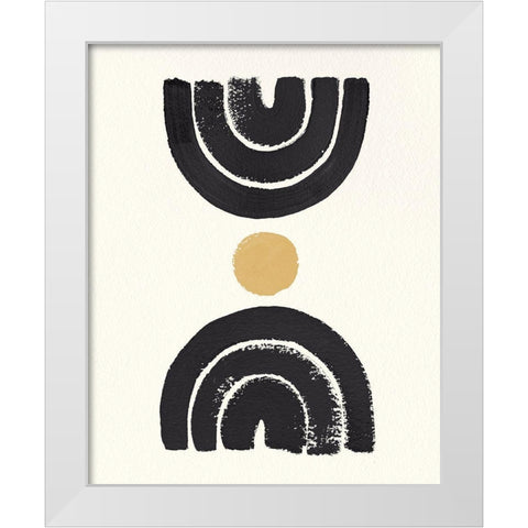 Desert Rainbows I Dark White Modern Wood Framed Art Print by Hershey, Moira