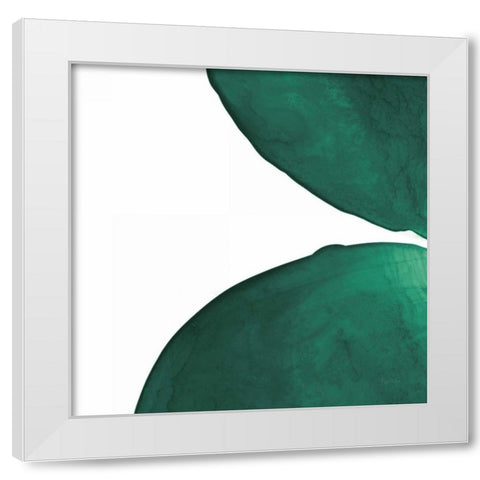 Pools of Green III White Modern Wood Framed Art Print by Rhue, Piper