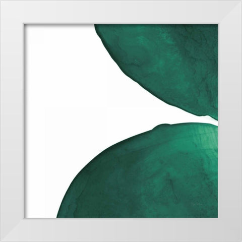 Pools of Green III White Modern Wood Framed Art Print by Rhue, Piper