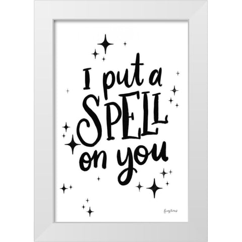 Sophisticated Spooky III BW White Modern Wood Framed Art Print by Thorns, Becky
