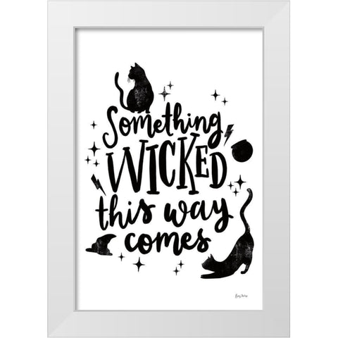 Sophisticated Spooky IV BW White Modern Wood Framed Art Print by Thorns, Becky