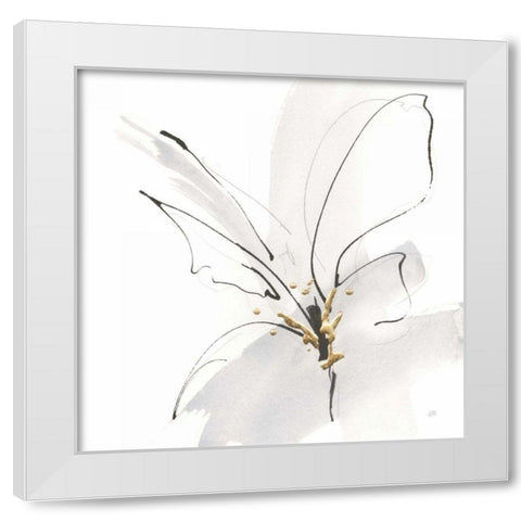 Cool Gray VII White Modern Wood Framed Art Print by Paschke, Chris