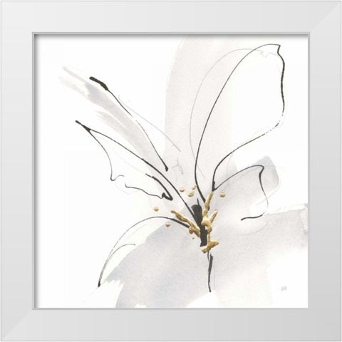 Cool Gray VII White Modern Wood Framed Art Print by Paschke, Chris