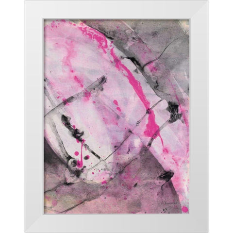 Cracks in the Earth II White Modern Wood Framed Art Print by Hristova, Albena