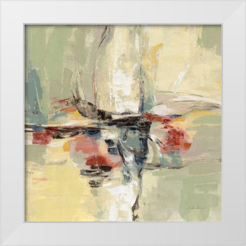 Island Vibe White Modern Wood Framed Art Print by Vassileva, Silvia