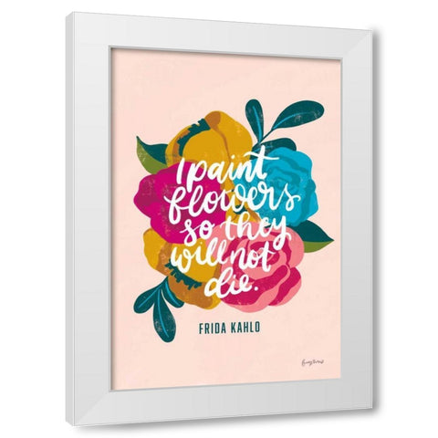Frida Kahlo II White Modern Wood Framed Art Print by Thorns, Becky