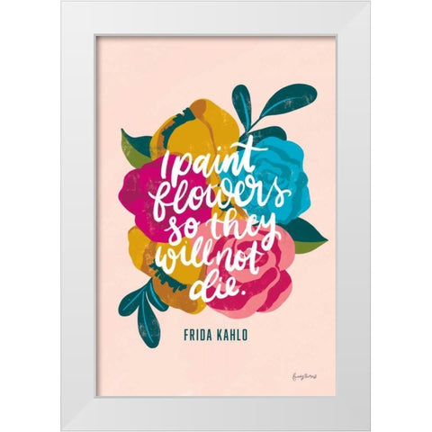 Frida Kahlo II White Modern Wood Framed Art Print by Thorns, Becky