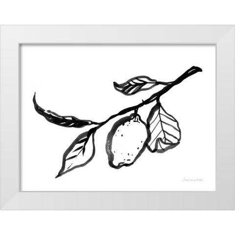 Ink Lemon White Modern Wood Framed Art Print by Miller, Sara Zieve