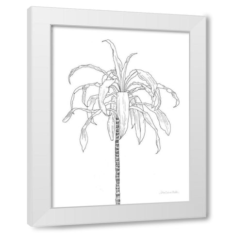 Sketched Tree I White Modern Wood Framed Art Print by Miller, Sara Zieve
