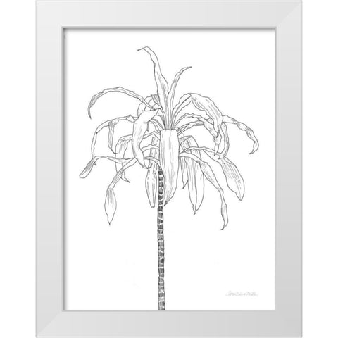 Sketched Tree I White Modern Wood Framed Art Print by Miller, Sara Zieve