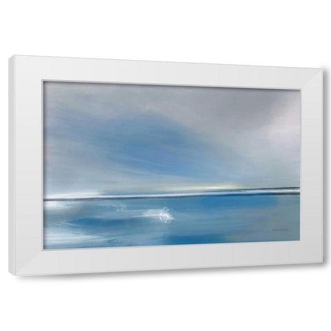 Shining Sea White Modern Wood Framed Art Print by Charro, Mercedes Lopez