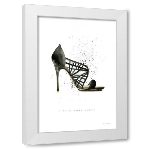 Stiletto Style I White Modern Wood Framed Art Print by Charro, Mercedes Lopez