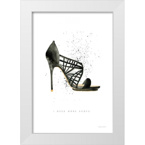 Stiletto Style I White Modern Wood Framed Art Print by Charro, Mercedes Lopez