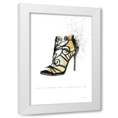 Stiletto Style II White Modern Wood Framed Art Print by Charro, Mercedes Lopez