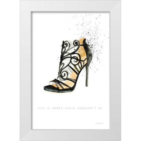 Stiletto Style II White Modern Wood Framed Art Print by Charro, Mercedes Lopez