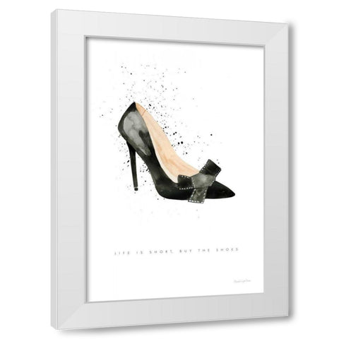 Stiletto Style III White Modern Wood Framed Art Print by Charro, Mercedes Lopez
