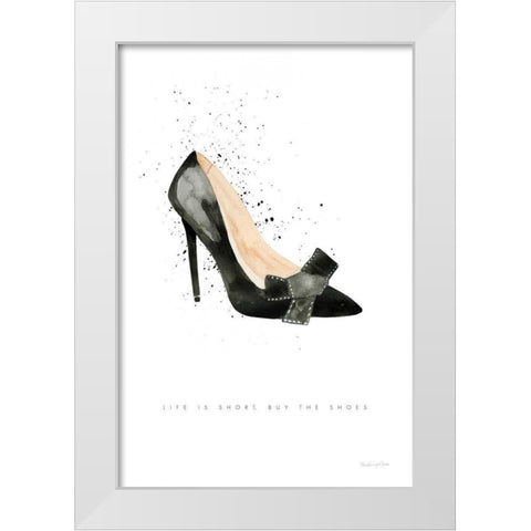 Stiletto Style III White Modern Wood Framed Art Print by Charro, Mercedes Lopez