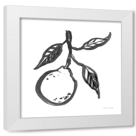 Ink Orange II White Modern Wood Framed Art Print by Miller, Sara Zieve