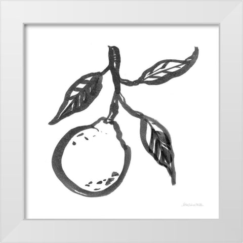Ink Orange II White Modern Wood Framed Art Print by Miller, Sara Zieve