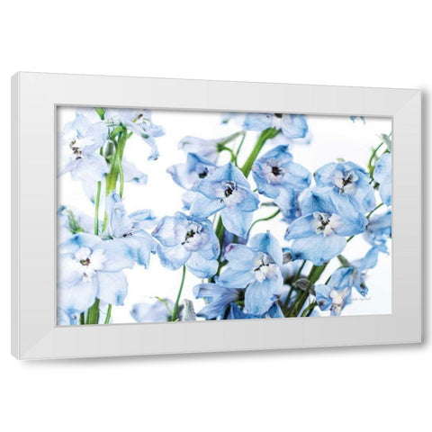 Freshly Picked Delphinium I White Modern Wood Framed Art Print by Urquhart, Elizabeth