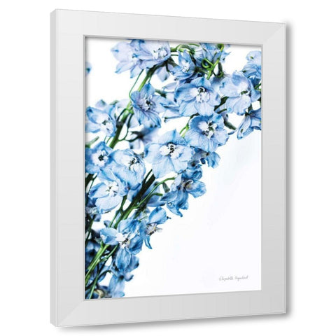 Freshly Picked Delphinium IV White Modern Wood Framed Art Print by Urquhart, Elizabeth