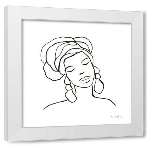 Muse I White Modern Wood Framed Art Print by Zaman, Farida