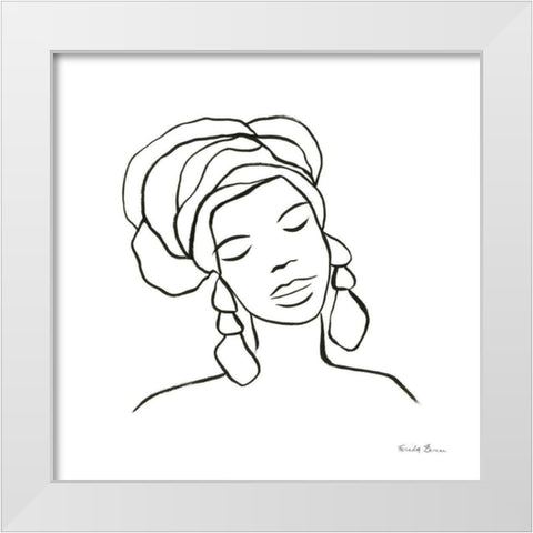 Muse I White Modern Wood Framed Art Print by Zaman, Farida