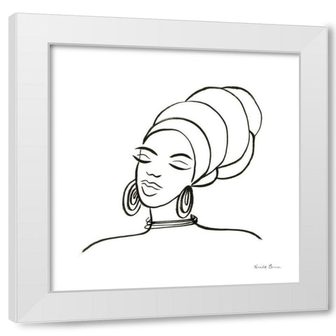 Muse II White Modern Wood Framed Art Print by Zaman, Farida