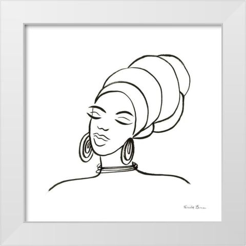 Muse II White Modern Wood Framed Art Print by Zaman, Farida