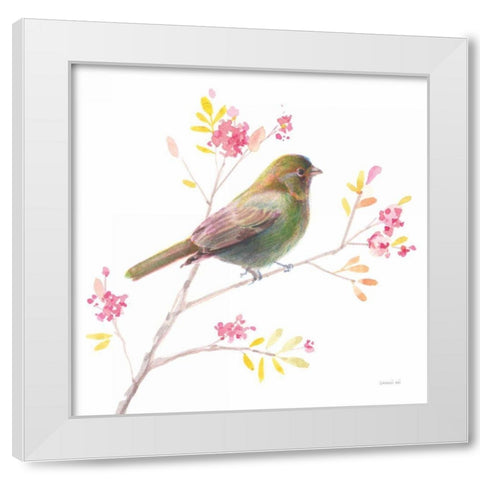 Flight Friends I White Modern Wood Framed Art Print by Nai, Danhui