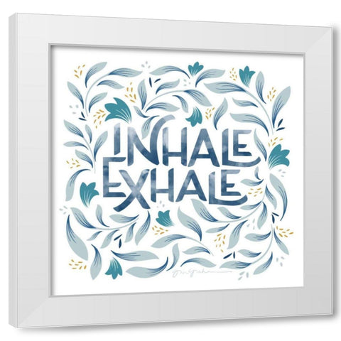 Calm Words II White Modern Wood Framed Art Print by Graham, Gia