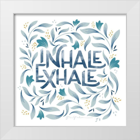 Calm Words II White Modern Wood Framed Art Print by Graham, Gia