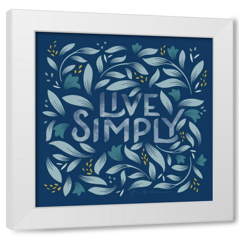 Calm Words I Dark White Modern Wood Framed Art Print by Graham, Gia