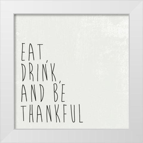 Give Thanks II White Modern Wood Framed Art Print by Wild Apple Portfolio
