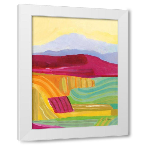 Sunny Landscape I White Modern Wood Framed Art Print by Zaman, Farida