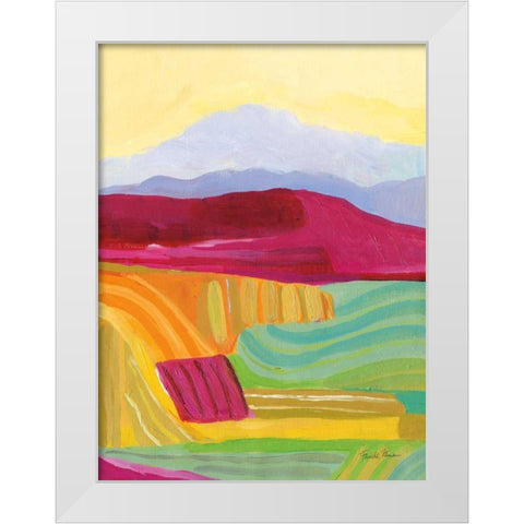 Sunny Landscape I White Modern Wood Framed Art Print by Zaman, Farida