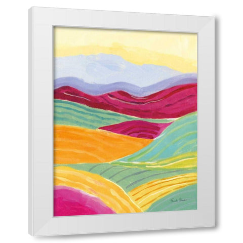 Sunny Landscape II White Modern Wood Framed Art Print by Zaman, Farida