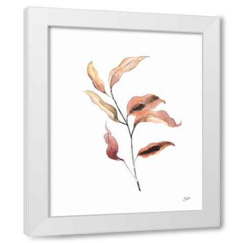 Pieces of Autumn II White Modern Wood Framed Art Print by Panganiban, Karyn