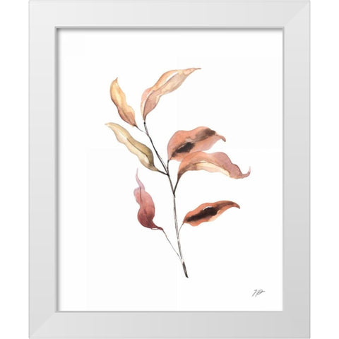 Pieces of Autumn II White Modern Wood Framed Art Print by Panganiban, Karyn