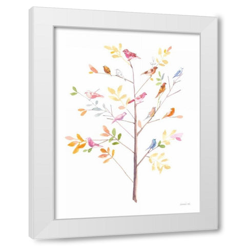 Flight Friends VI White Modern Wood Framed Art Print by Nai, Danhui