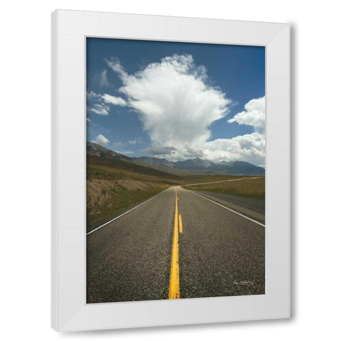 Highway 93 in Idaho White Modern Wood Framed Art Print by Majchrowicz, Alan