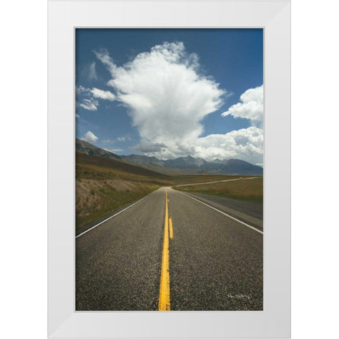 Highway 93 in Idaho White Modern Wood Framed Art Print by Majchrowicz, Alan