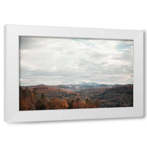 Autumn Hills I White Modern Wood Framed Art Print by Marshall, Laura