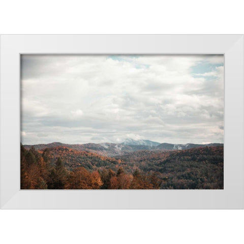 Autumn Hills I White Modern Wood Framed Art Print by Marshall, Laura