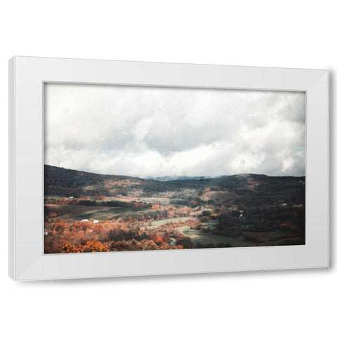 Autumn Hills II White Modern Wood Framed Art Print by Marshall, Laura
