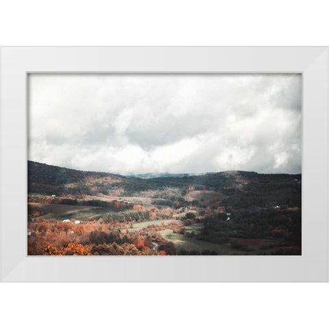 Autumn Hills II White Modern Wood Framed Art Print by Marshall, Laura