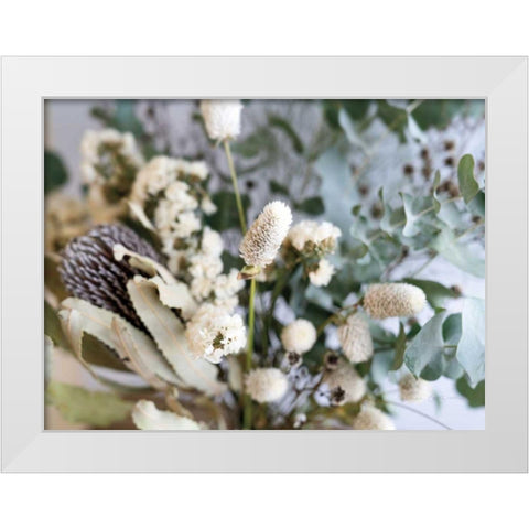 Eucalyptus Arrangement Detail I White Modern Wood Framed Art Print by Catterall, Elise