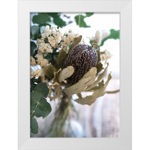 Eucalyptus Arrangement Detail II White Modern Wood Framed Art Print by Catterall, Elise