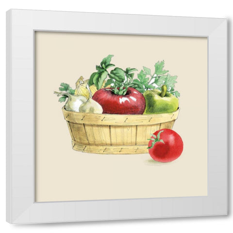 Fresh From The Garden I Cream White Modern Wood Framed Art Print by Grove, Beth