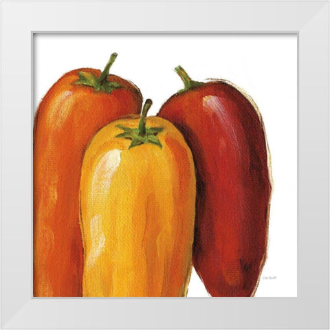 Spicy on White White Modern Wood Framed Art Print by Audit, Lisa